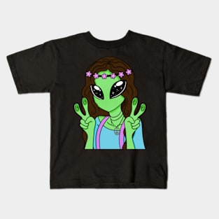 alien hippie Kids T-Shirt